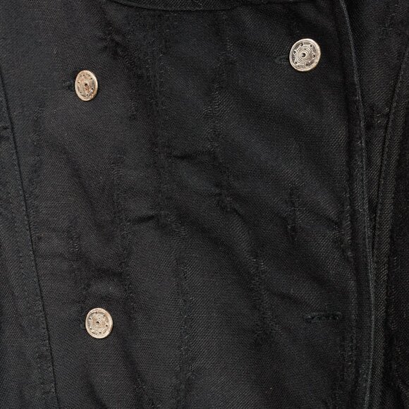 Caty Lesca Black Textured Wool & Cotton Metal-Accent Jacket - Picture 4 of 12